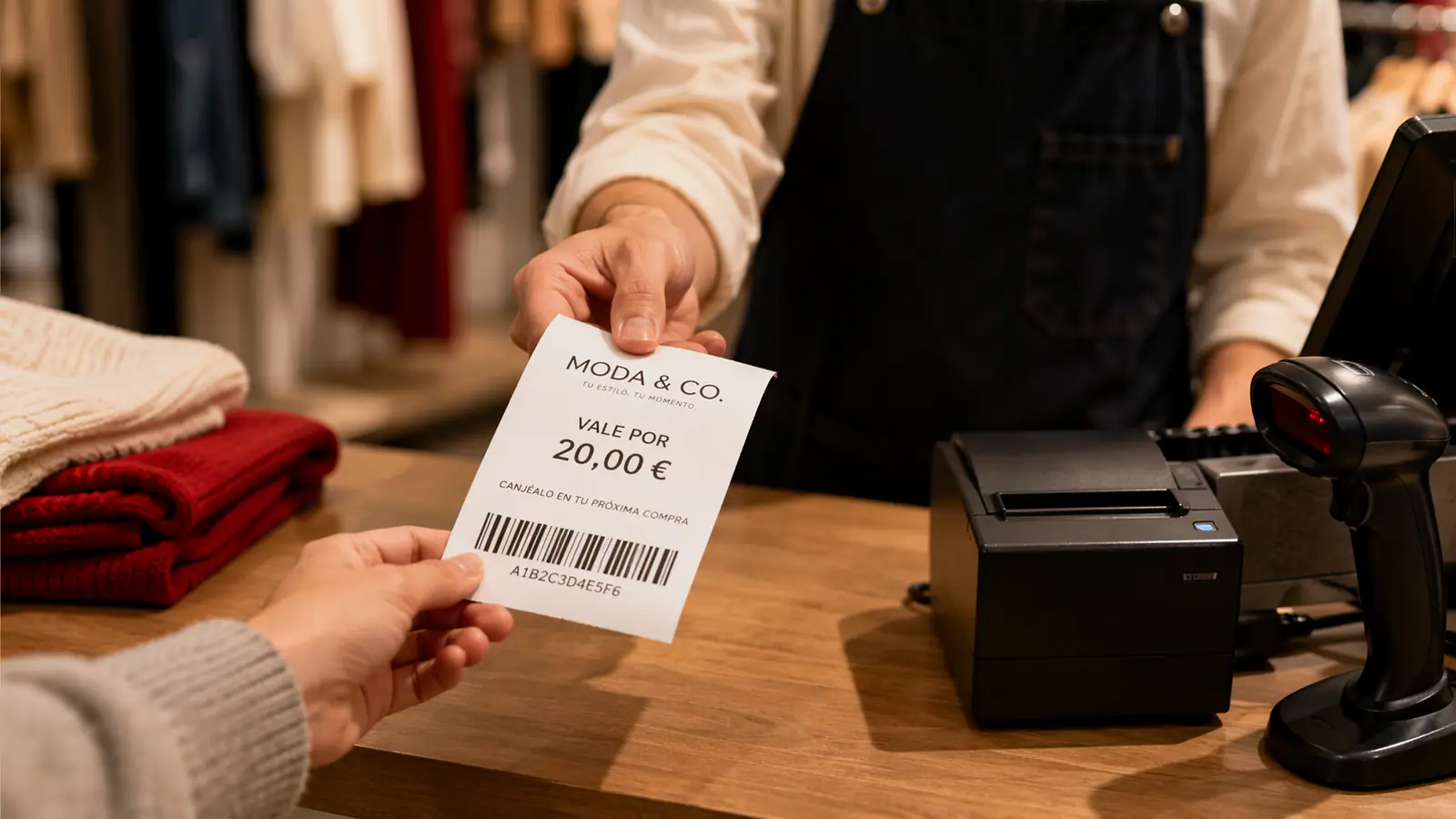 Vales TPV para tiendas: devoluciones sin reembolso
